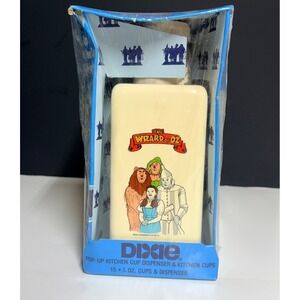 Vintage 1989 Dixie Wizard of Oz Pop-Up Kitchen Cup Dispenser New Sealed 15 Cups